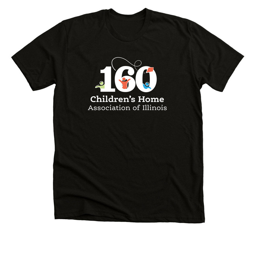 160 Logo (White Outline)&nbsp;, a Solid Black Blend Premium Unisex Tee