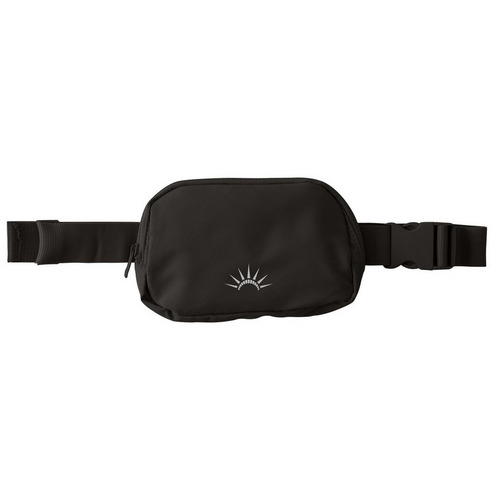 Cheer New York Crown Fanny Pack, a Deep Black Matte Hip Pack