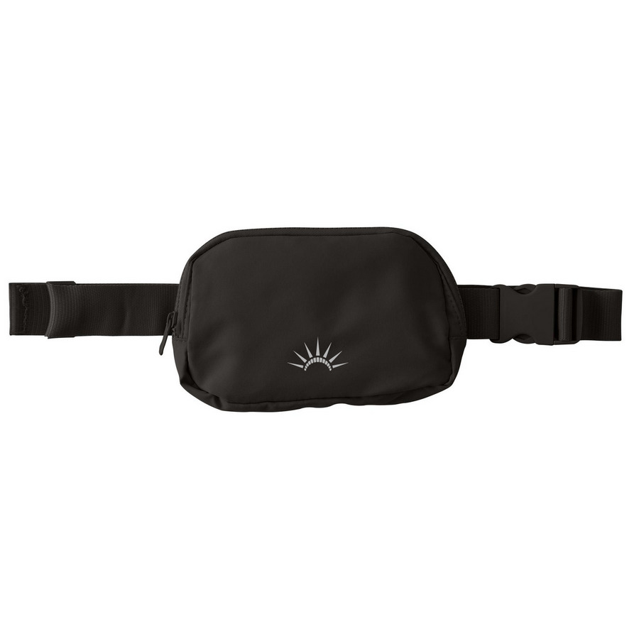 Cheer New York Crown Fanny Pack, a Deep Black Matte Hip Pack