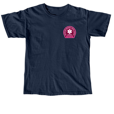 Guilderland EMS Breast Cancer Awareness, a True Navy Comfort Colors Unisex Tee