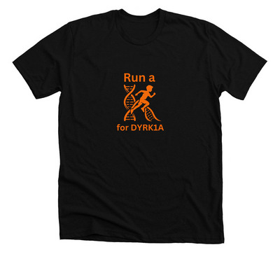 Run a K for DYRK1A 2026, a Solid Black Blend Premium Unisex Tee
