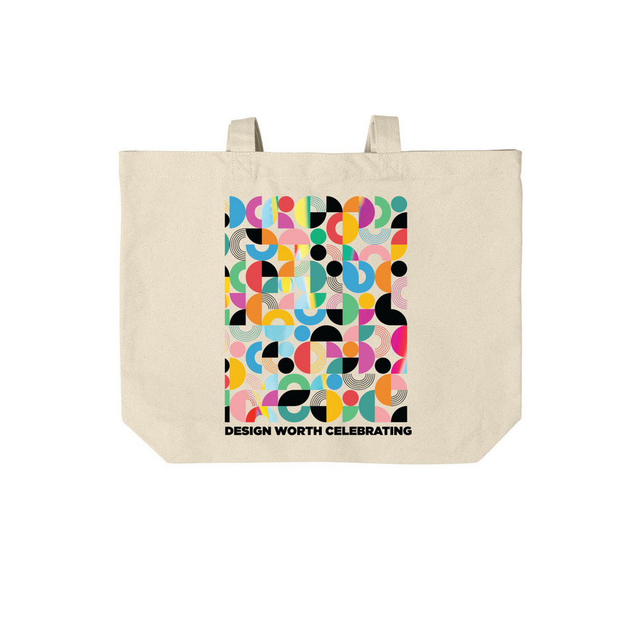 Design Worth Celebrating Tote, a Natural Cotton Canvas Tote Bag