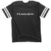 Death Before Acrylic, a Vintage Smoke / White Football Jersey Tee (back-view)
