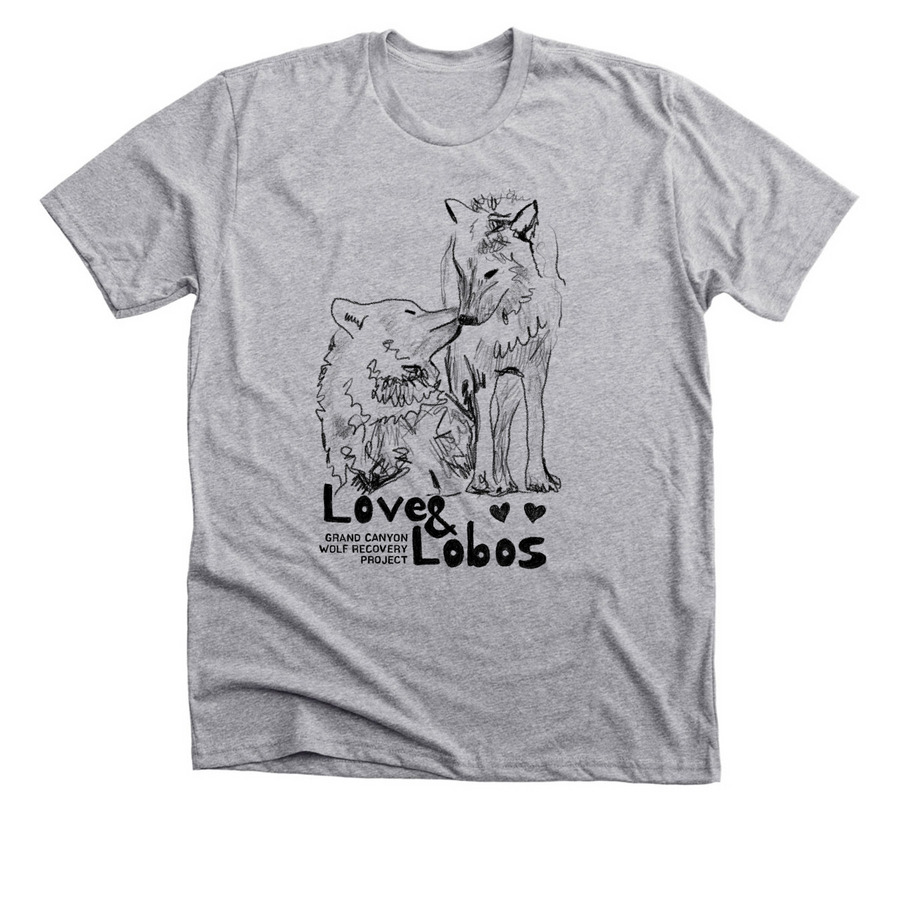 Love & Lobos!&nbsp;, a Athletic Heather Premium Unisex Tee