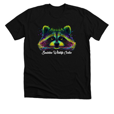 Soulshine Colorful Raccoon&nbsp;, a Solid Black Blend Premium Unisex Tee