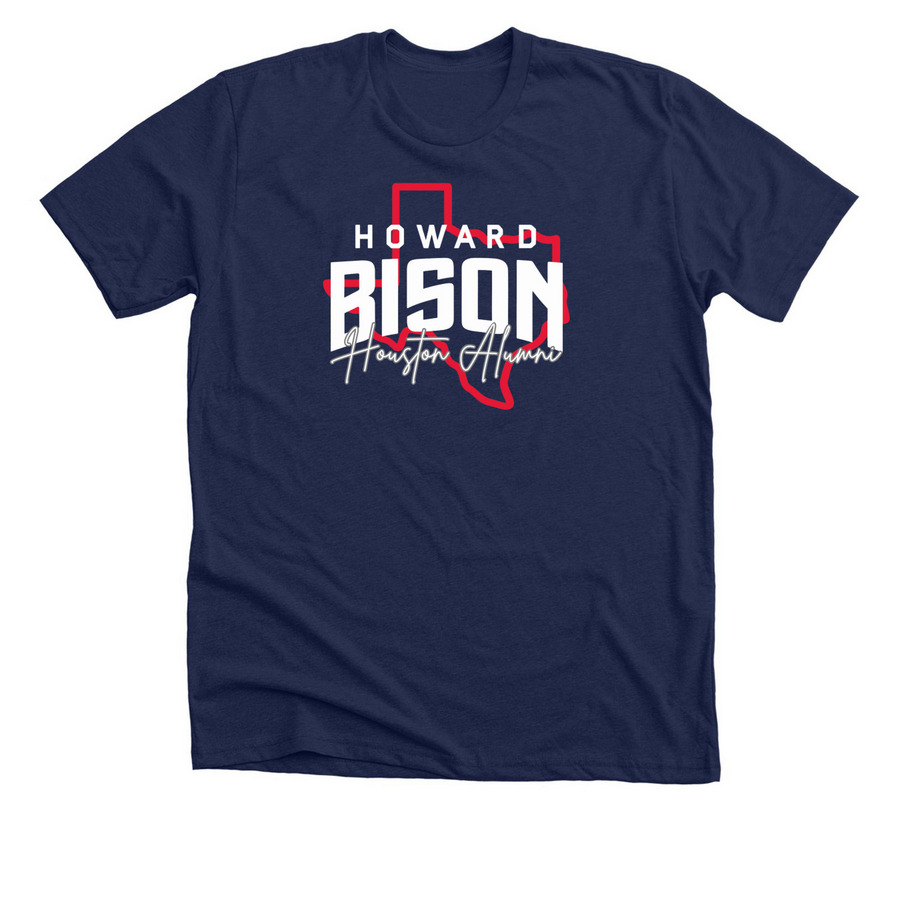 Howard University Alumni Club of Houston, a Solid Navy Blend Premium Unisex Tee