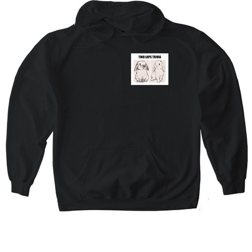 Two Lops Trivia, a Black Gildan Softstyle Pullover Hoodie