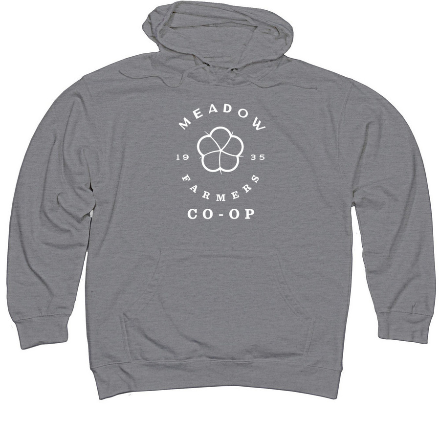 Comfort Colors Co-op/Large Back Logo, a Gunmetal Heather Midweight Pullover Hoodie