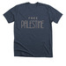 Free Palestine Tee, a Heather Midnight Navy Premium Unisex Tee