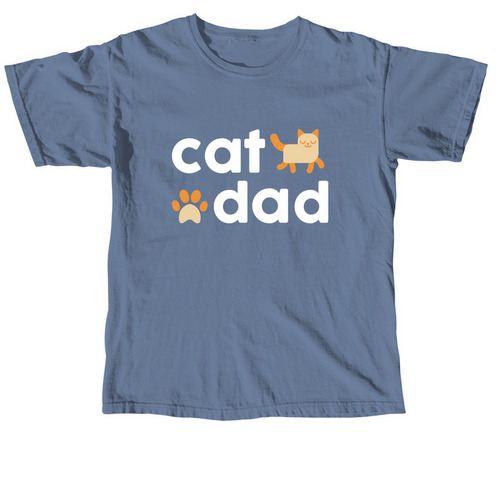 Cat Dad, a Blue Jean Comfort Colors Unisex Tee