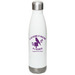 Richness Water Bottles, a White Stainless Steel Water Bottle (back-view)