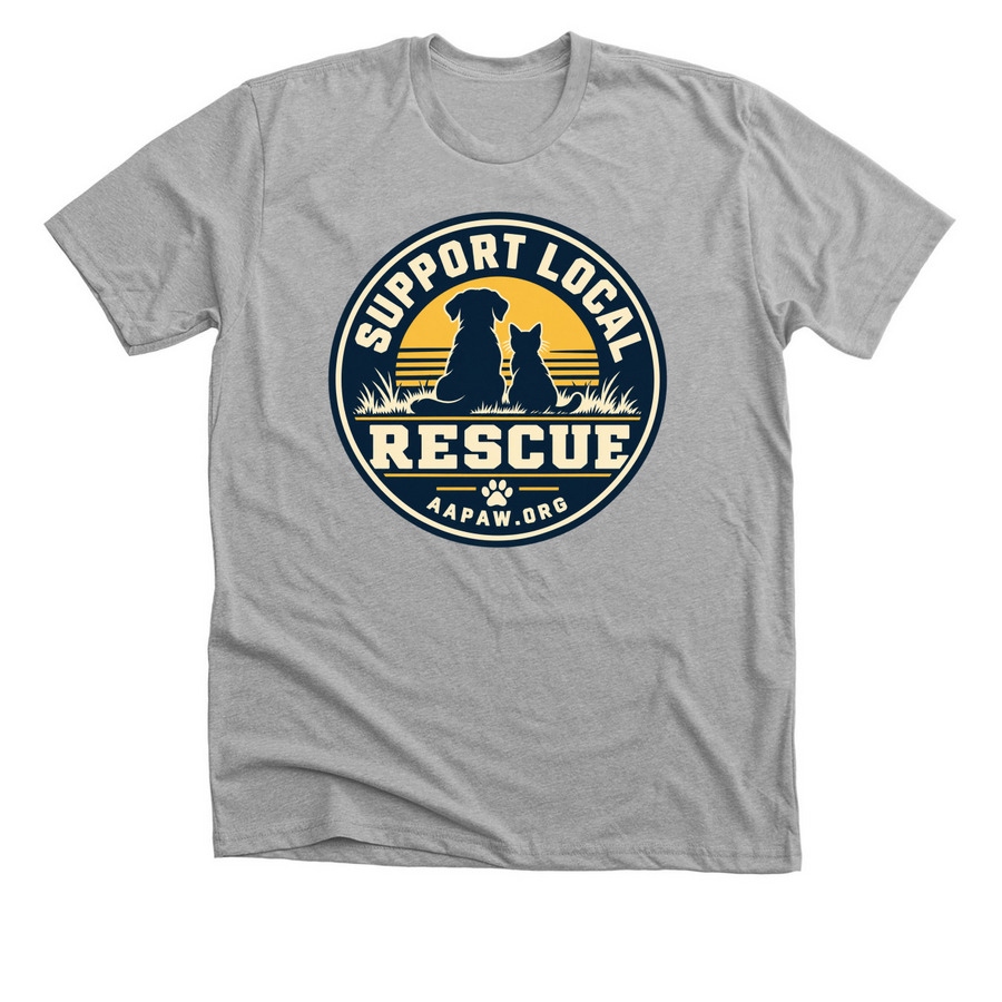 Support Local Rescue, a Athletic Heather Premium Unisex Tee