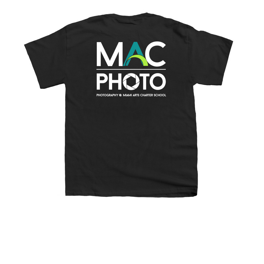 MAC Photography Apparel, a Black Youth Unisex Tee (back-view)