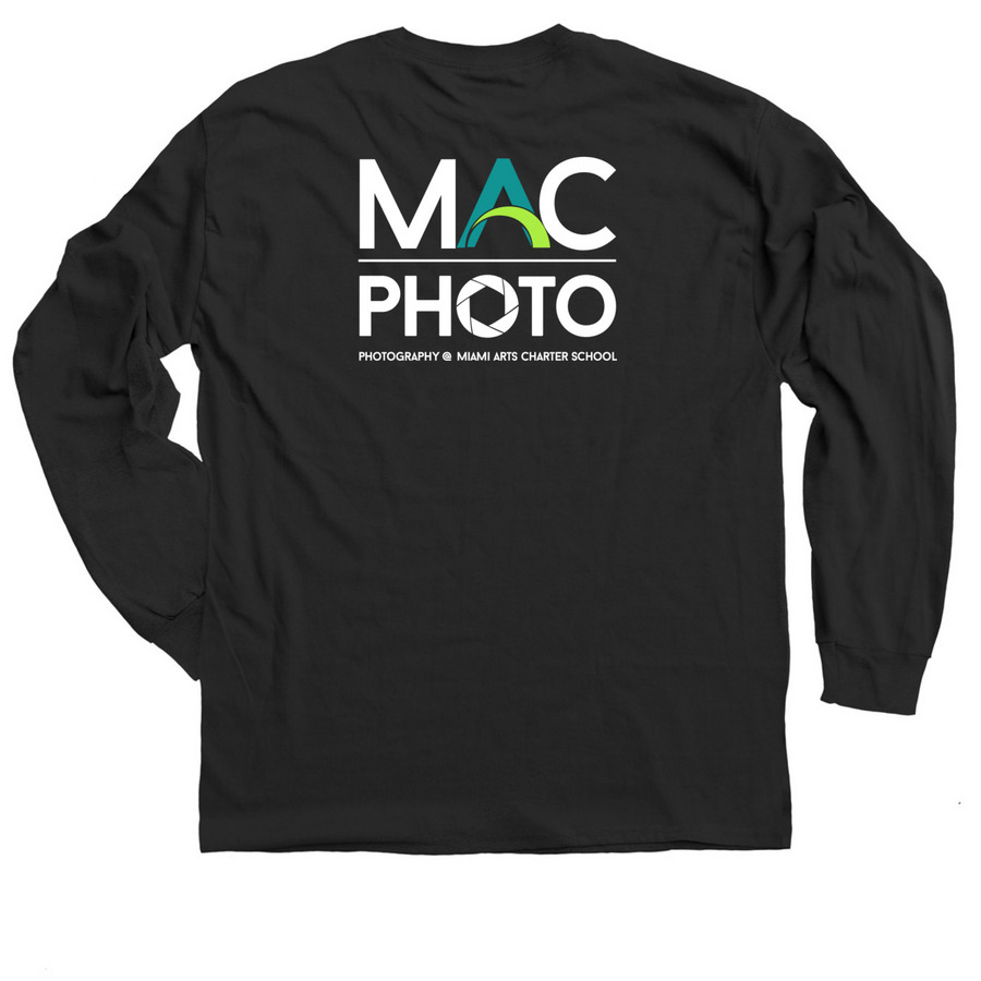 MAC Photography Apparel, a Black Classic Long Sleeve Tee (back-view)