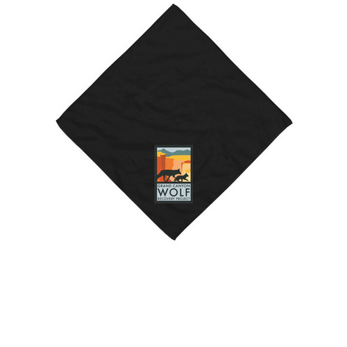 GCWRP Logo Bandana, a Black Cotton Bandana