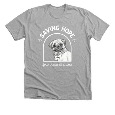 Saving Hope - four paws at a time, a Athletic Heather Premium Unisex Tee