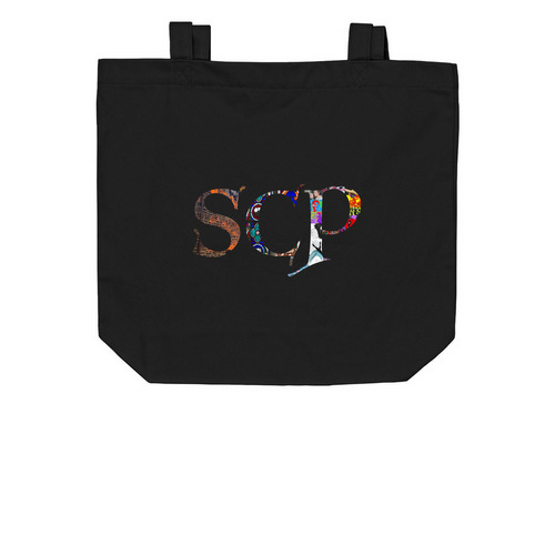 SCP Logo Tote, a Black Organic Cotton Tote Bag