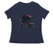 Judo Jump Women's V-neck&nbsp;, a Navy Women's Relaxed V-Neck Tee