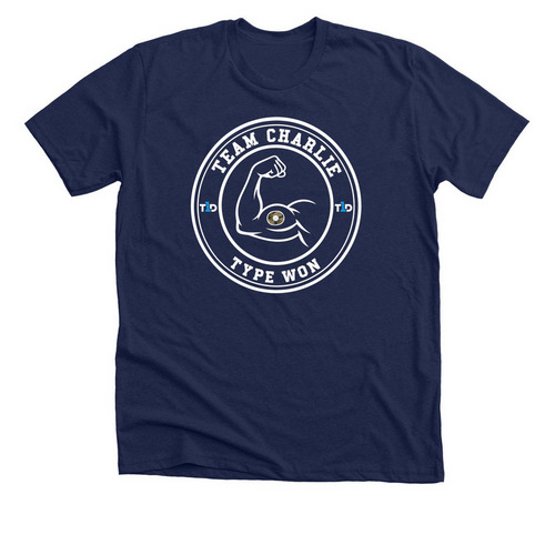Team Charlie - Type Won, a Solid Navy Blend Premium Unisex Tee