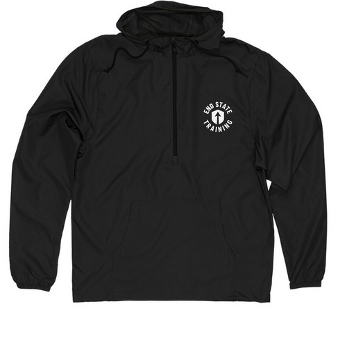 End State Training, a Black Quarter-Zip Windbreaker