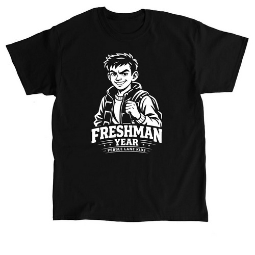 Vinny Freshman Year BW, a Black Classic Unisex Tee