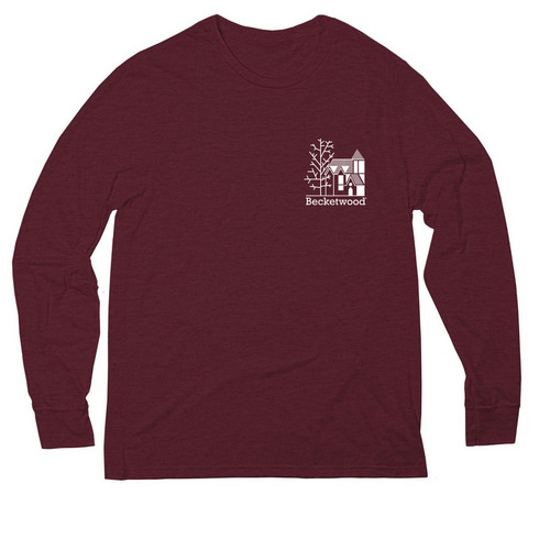 Long sleeve eco friendly tee, a Vino Red Allmade Eco Triblend Long Sleeve Tee