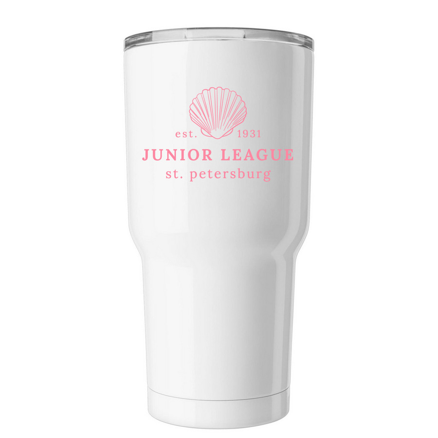 JLSP Seashell Tumbler, a White Insulated Tumbler