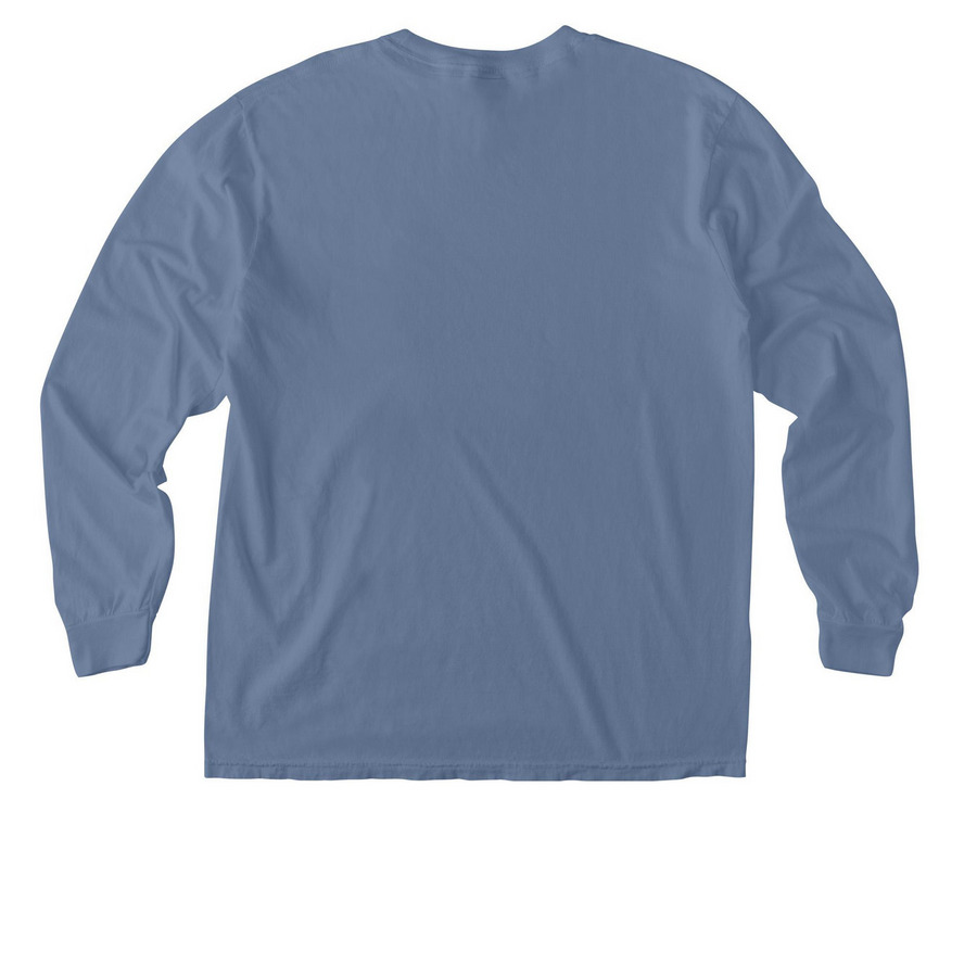Long Sleeve Frocket, a Blue Jean Comfort Colors Long Sleeve Pocket Tee (back-view)