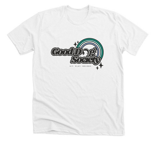 Good Dog Society - Gay Flag, a Solid White Blend Premium Unisex Tee