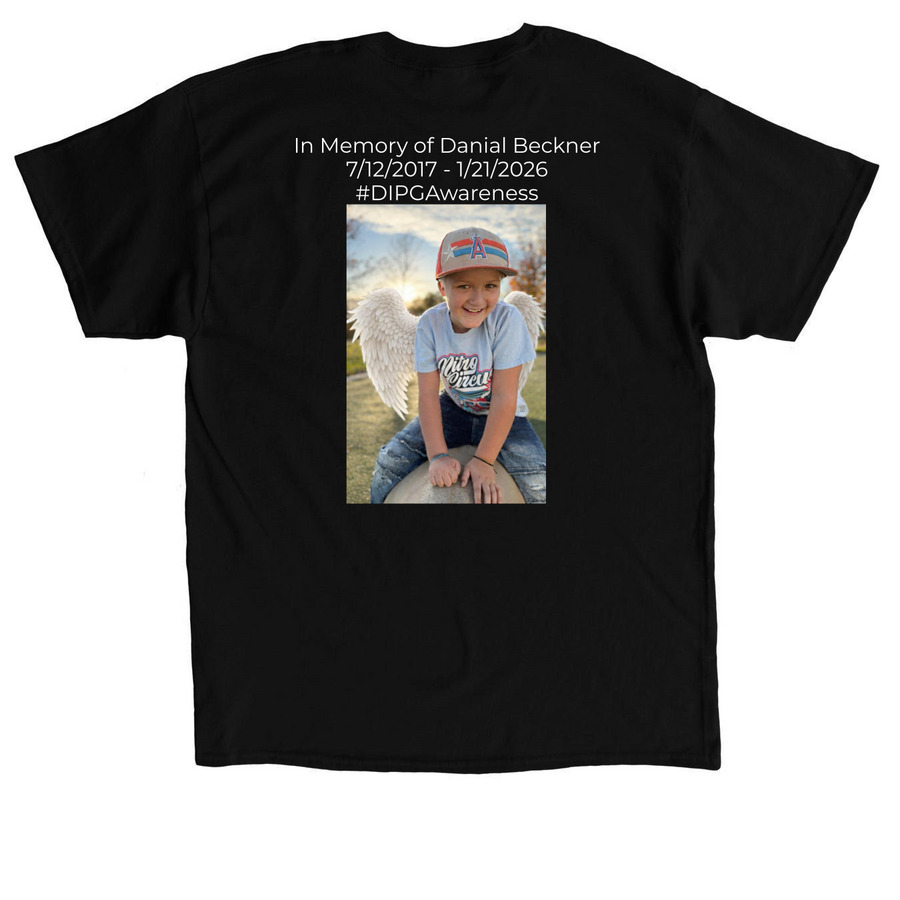 Childhood Cancer Awareness&nbsp;, a Black Classic Unisex Tee (back-view)