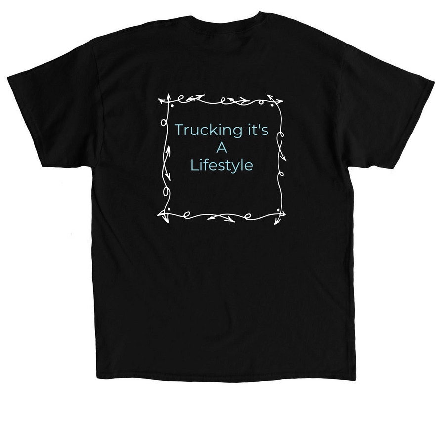 Trucking 101, a Black Classic Unisex Tee (back-view)