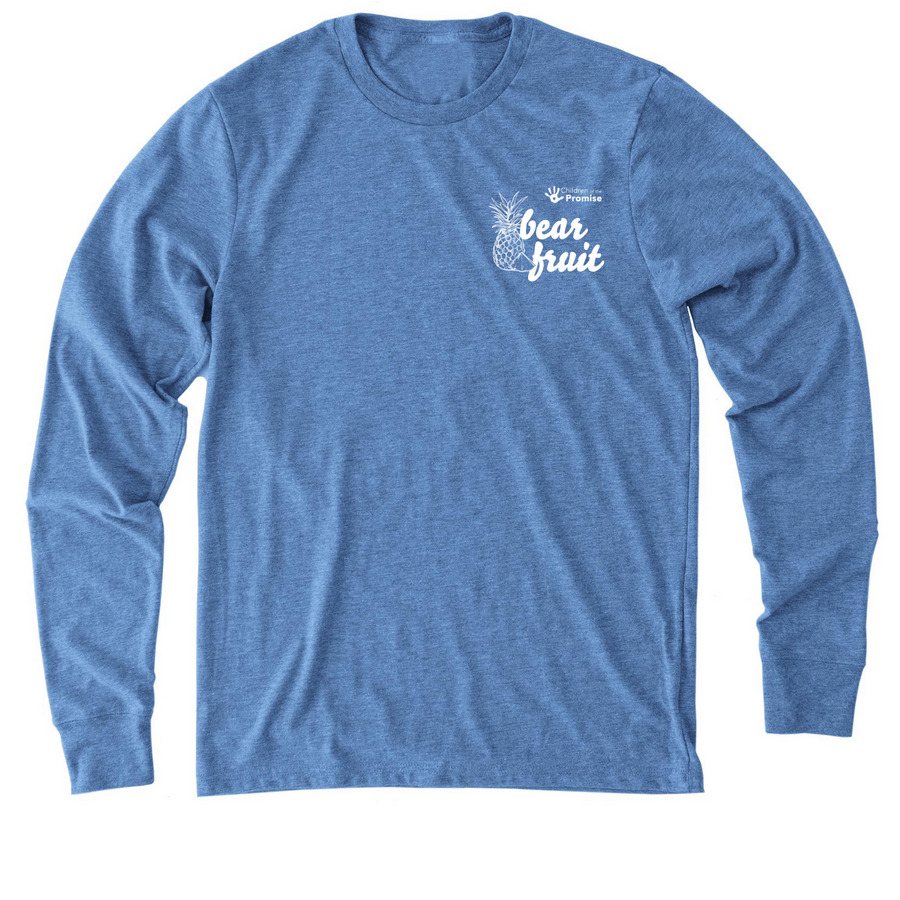 Bear Fruit Campaign Long Sleeve, a Azure Blue Allmade Eco Triblend Long Sleeve Tee