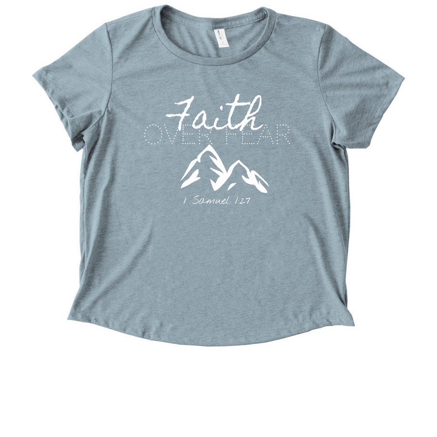 Faith over Fear, Our Adoption Journey, a I Like You Blue Allmade Eco Triblend Women?s Scoop Neck Tee