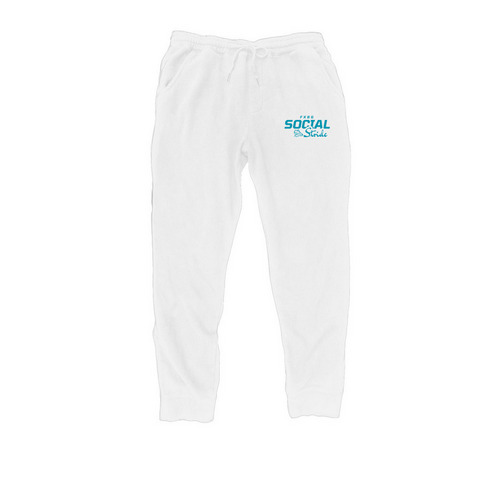 Sweatpants - White, a White Midweight Fleece Joggers