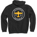 Classic Long Sleeve Shirts, a Black Pullover Hoodie (back-view)