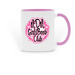 Book Club Mug, a Pink Two-Tone Ceramic Mug