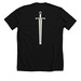 Demon Dude, a Solid Black Blend Premium Unisex Tee (back-view)