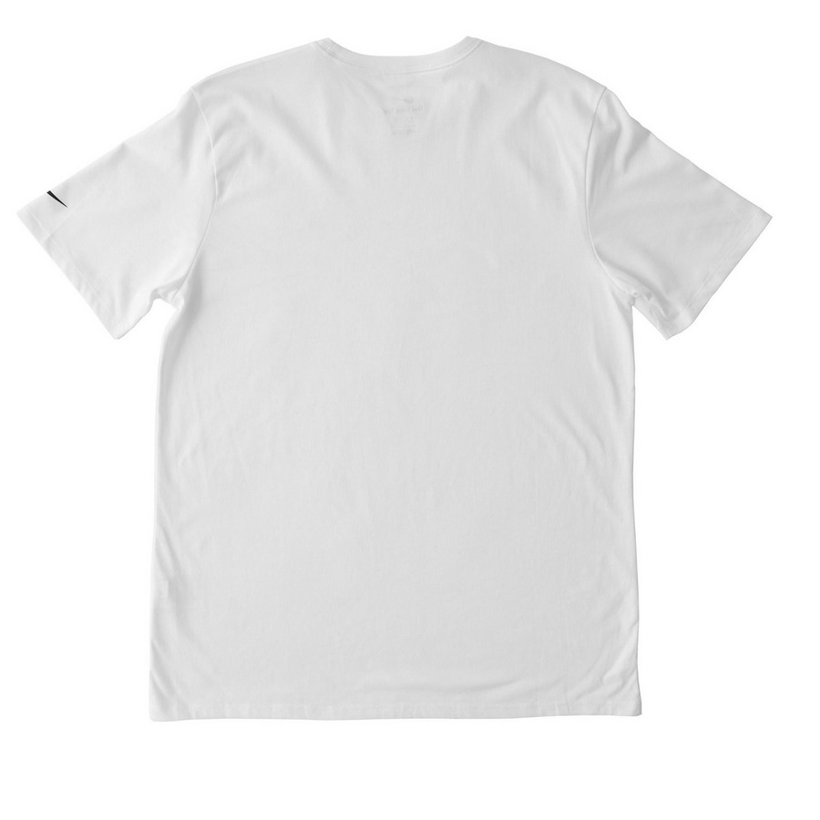 Harvard Dance White Tee, a White Nike Dri-FIT Jersey Blend Performance Tee (back-view)