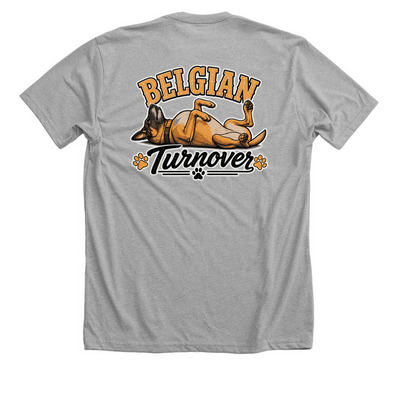 Belgian Turnover ? Tees for Vet Bills, a Athletic Heather Premium Unisex Tee