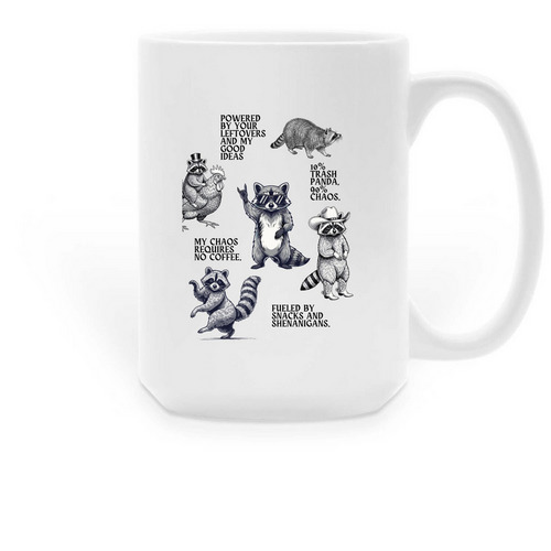 Raccoons, a White Large Coffee Mug