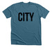 Wavy RIVER CITY Tees & Sweatershirts, a Heather Deep Teal Premium Unisex Tee