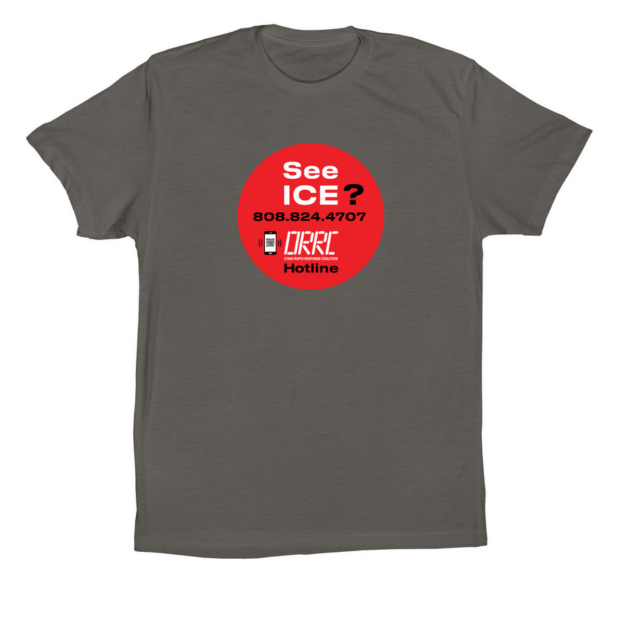 Red Circle (design on front only), a Asphalt Premium Cotton Tee