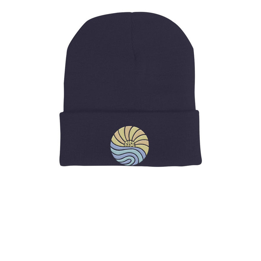 Resilience Rise Beanie, a Navy Cuffed Beanie