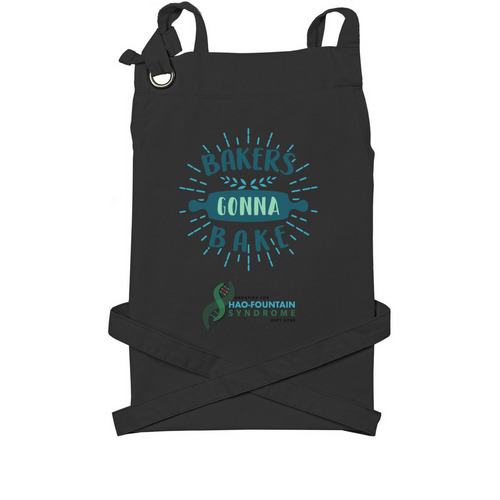 "Bakers Gonna Bake", a Black Cotton Canvas Pocket Apron