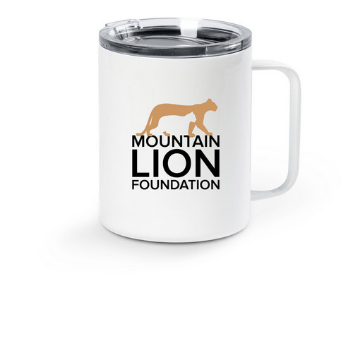Mountain Lion Foundation Travel Mug, a White Stainless Steel Travel Mug