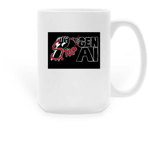 Unplug! by Teresa M, a White Large Coffee Mug