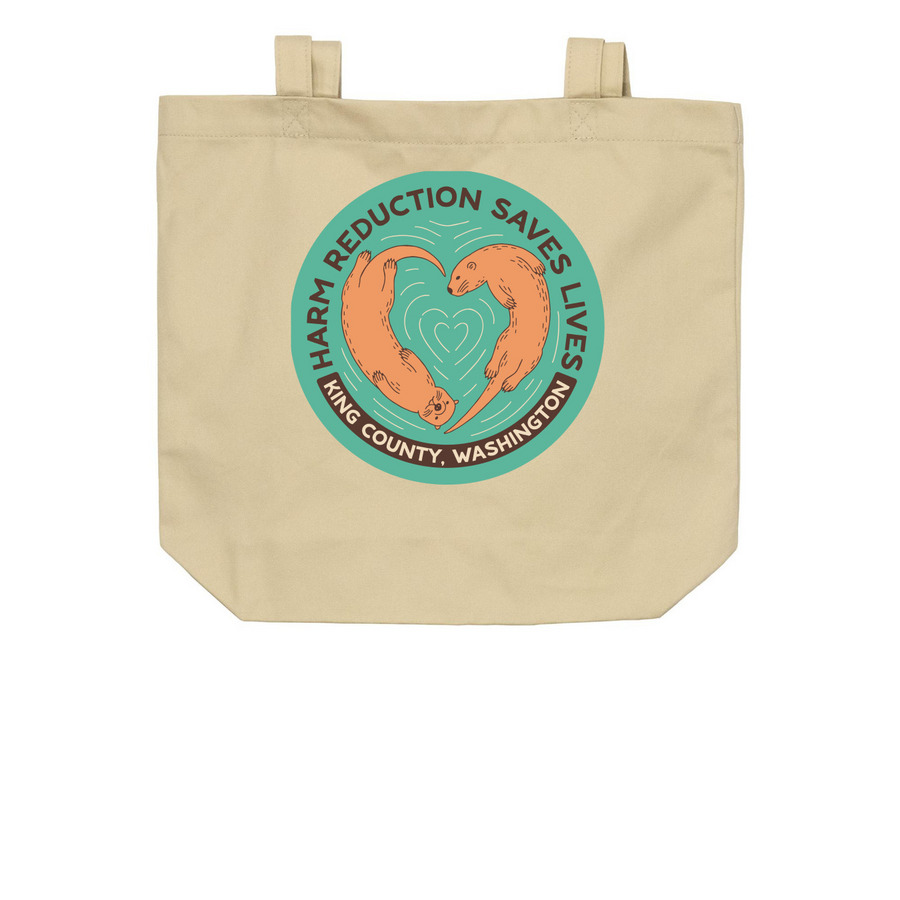 Harm Reduction Saves Lives // Bag, a Oyster Organic Cotton Tote Bag