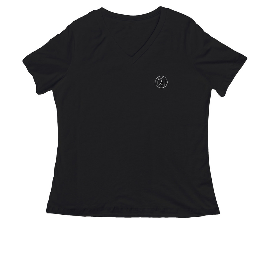 BHE Apparel 2, a Black Women's Relaxed V-Neck Tee