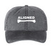 Aligned AF, a Black Printed Pigment Dye Baseball Cap