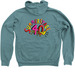 SummerStage Zip-Up, a Heather Deep Teal Zip Up Hoodie (back-view)